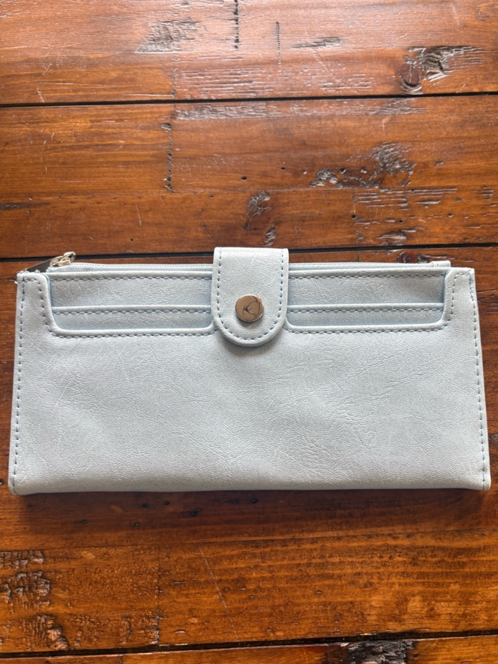 Time and Tru Light blue Snap Wallet